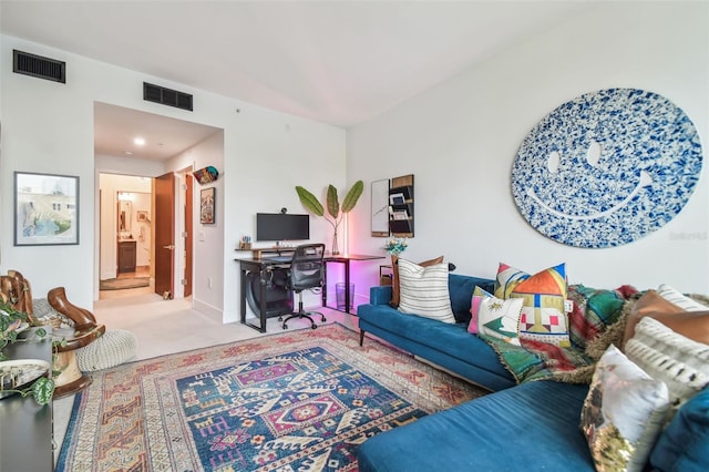 view of carpeted living room