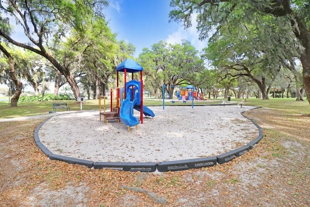 view of jungle gym