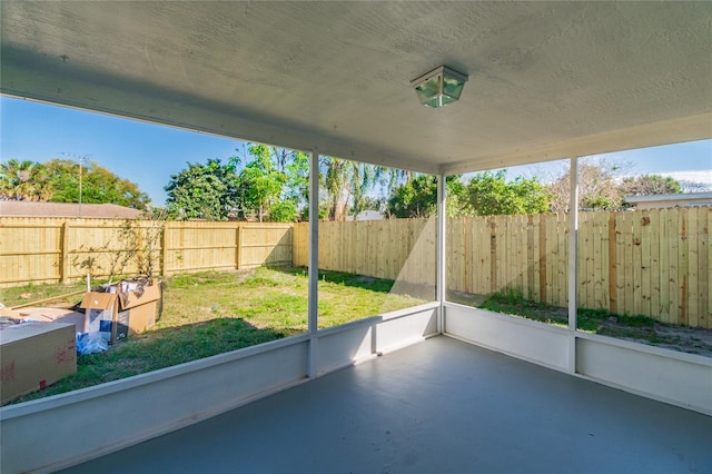 unfurnished sunroom with a healthy amount of sunlight