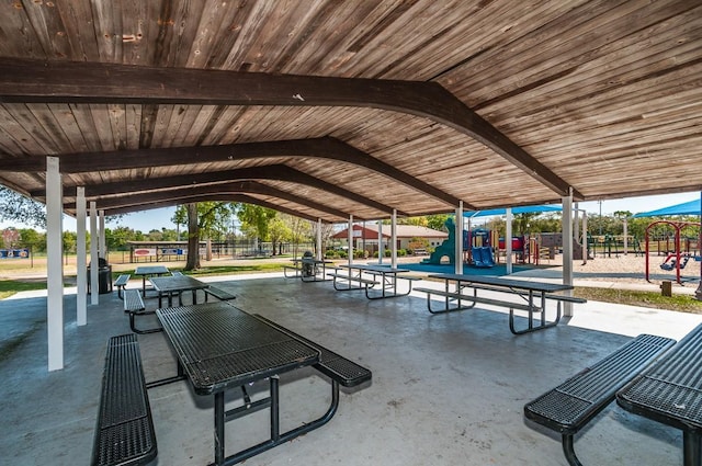 view of home's community with a playground