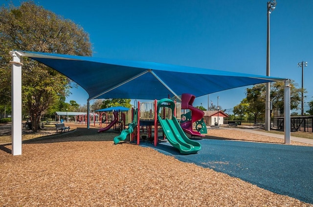 view of jungle gym