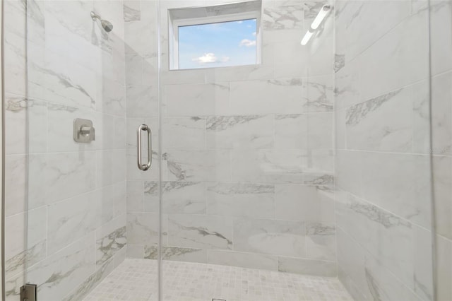 bathroom featuring walk in shower