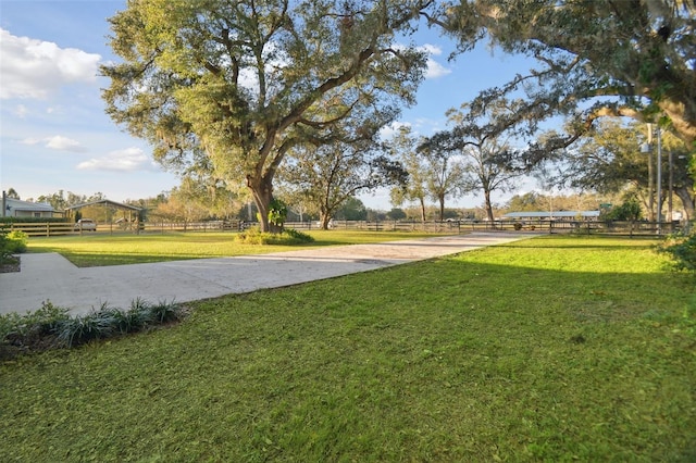 view of community with a yard