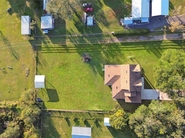 drone / aerial view with a rural view