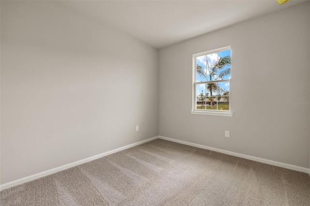 view of carpeted spare room