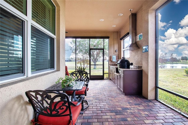 view of sunroom