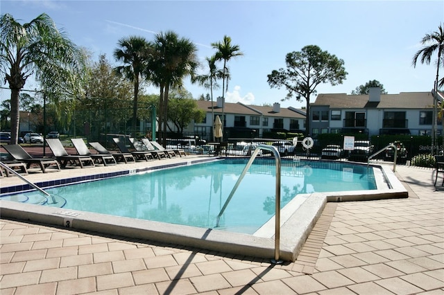 view of pool with a patio area