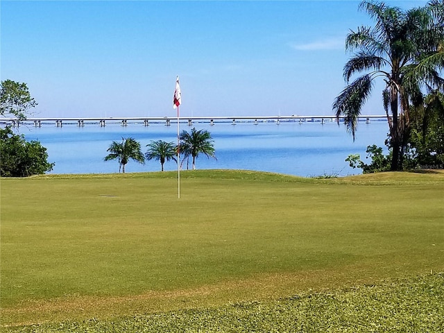 view of property's community featuring a water view