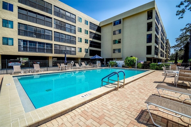 view of pool with a patio