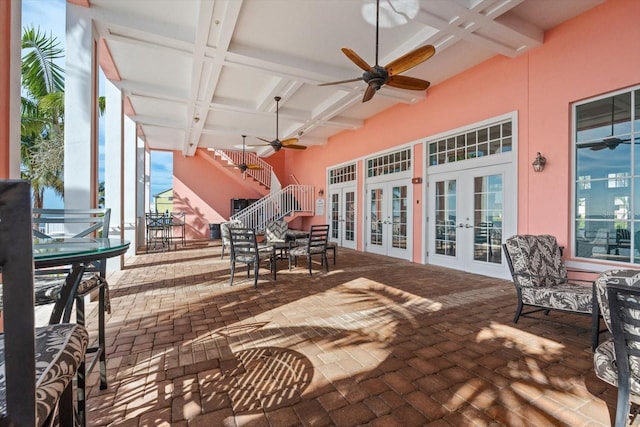 view of patio / terrace featuring french doors