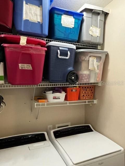 laundry area featuring washer and dryer