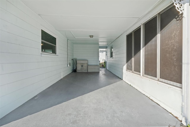 view of patio featuring a carport