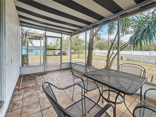 view of sunroom / solarium