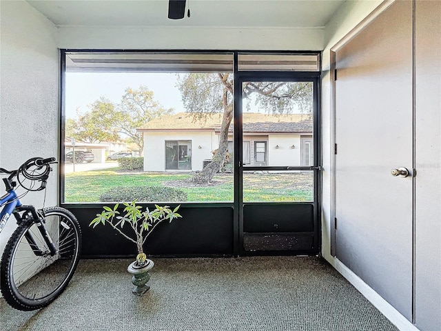 view of sunroom