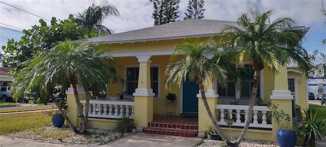 view of front of house with covered porch