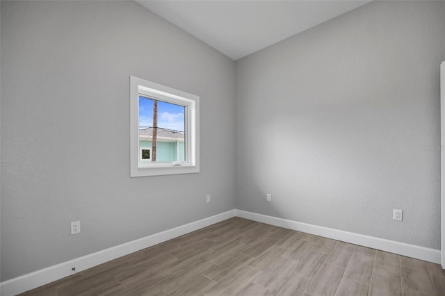 empty room featuring light wood-type flooring