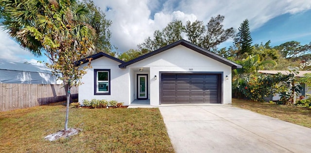 view of front of home with a front lawn