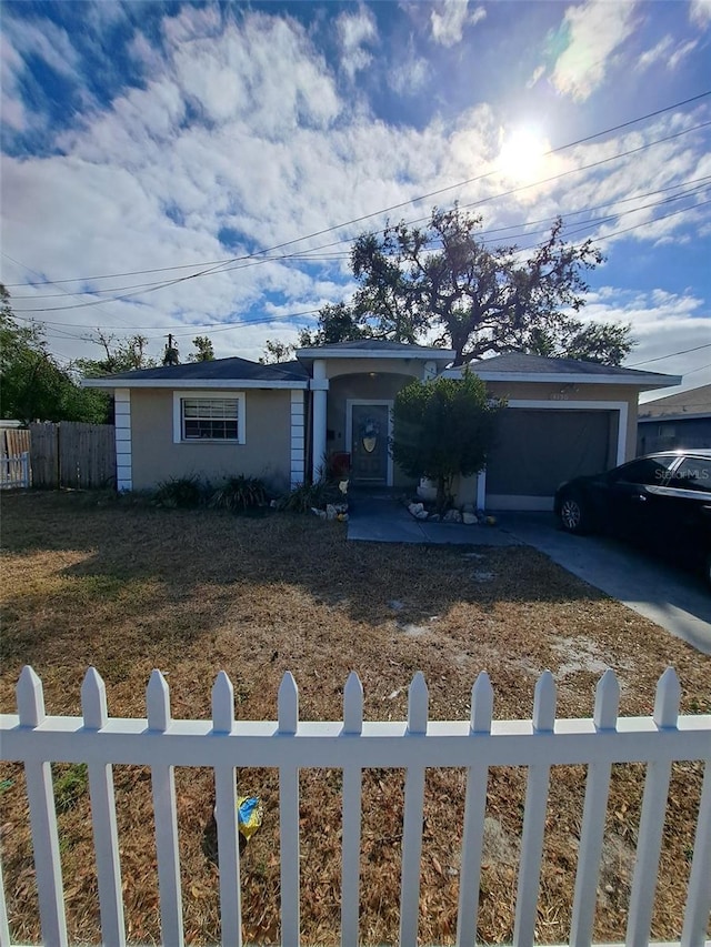 ranch-style house with a garage