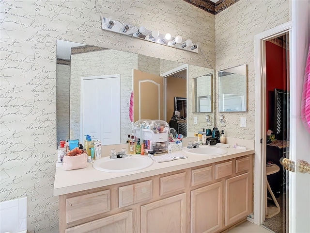 bathroom with vanity