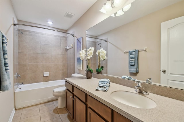 2212 Valterra Vista Way, Valrico, FL 33594 - bathroom featuring vanity, tile patterned floors, and shower / bath combination