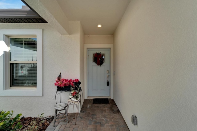 view of doorway to property