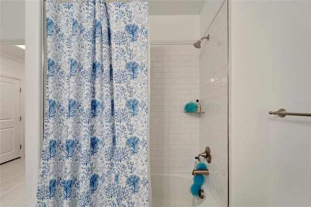 bathroom with crown molding