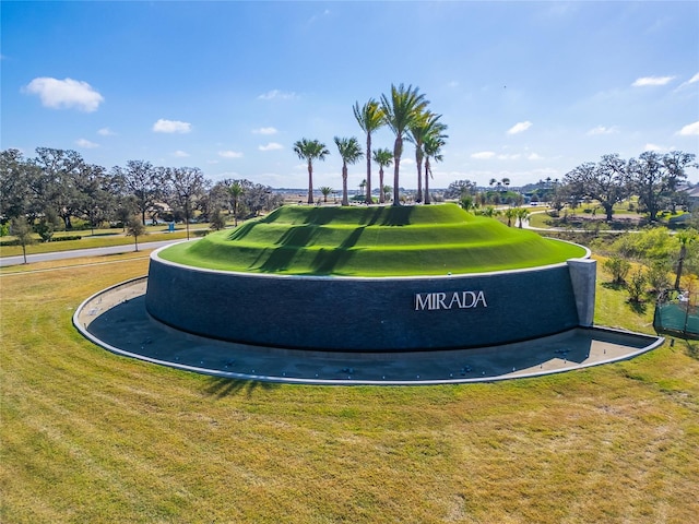 view of community with a lawn