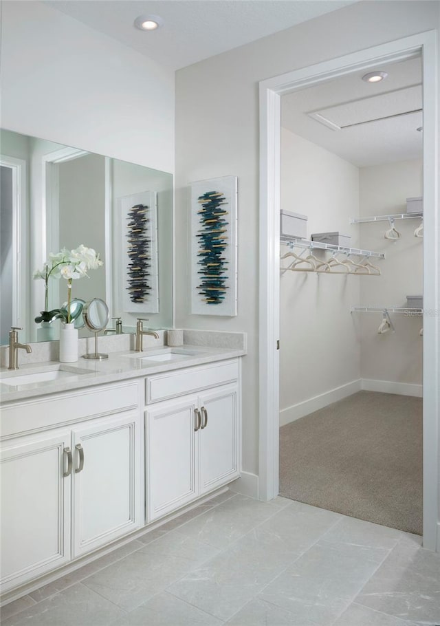 bathroom with vanity