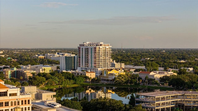 property's view of city with a water view