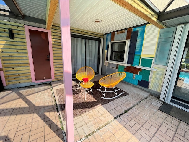 view of patio featuring covered porch