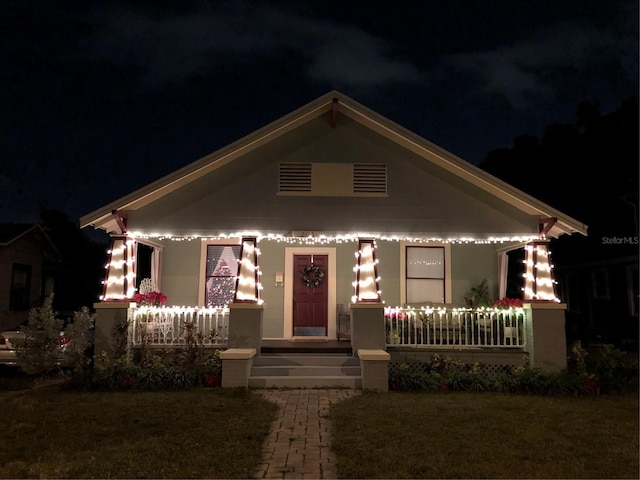 view of front of house with covered porch