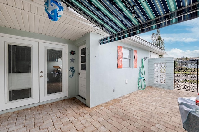 view of patio with french doors