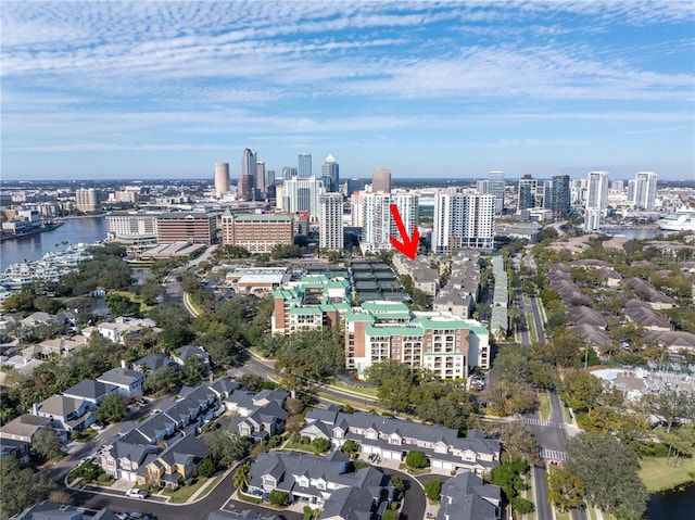 501 Knights Run Ave Unit 2308, Tampa, FL 33602 - aerial view featuring a water view