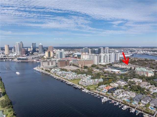 501 Knights Run Ave Unit 2308, Tampa, FL 33602 - bird's eye view featuring a water view