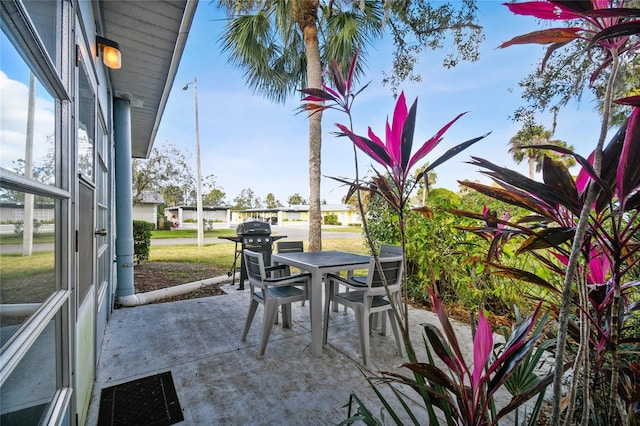 view of patio / terrace featuring grilling area