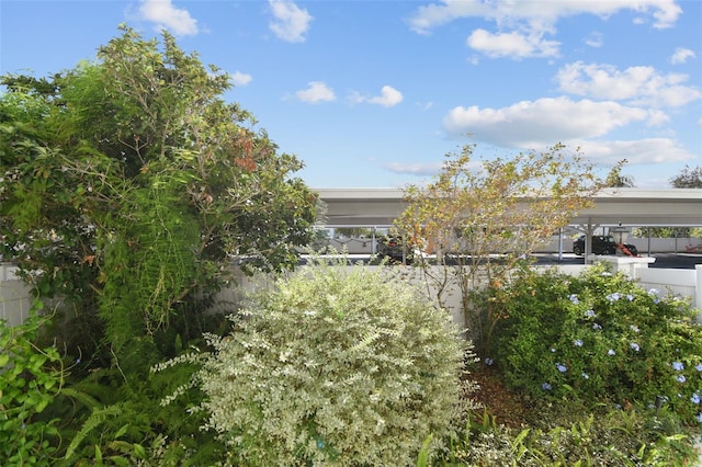 view of front of property with a carport