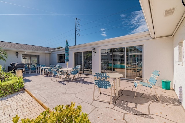 view of patio featuring grilling area