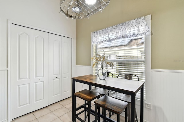 view of tiled dining area