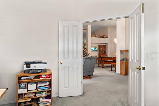 interior space with light carpet