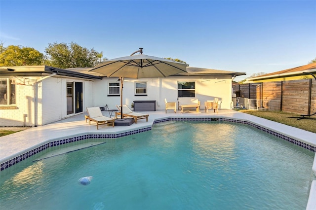 view of pool with a patio