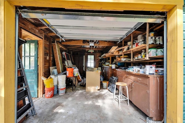 view of storage room