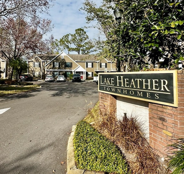 view of community sign