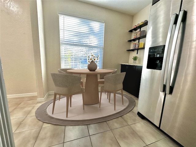 view of tiled dining room