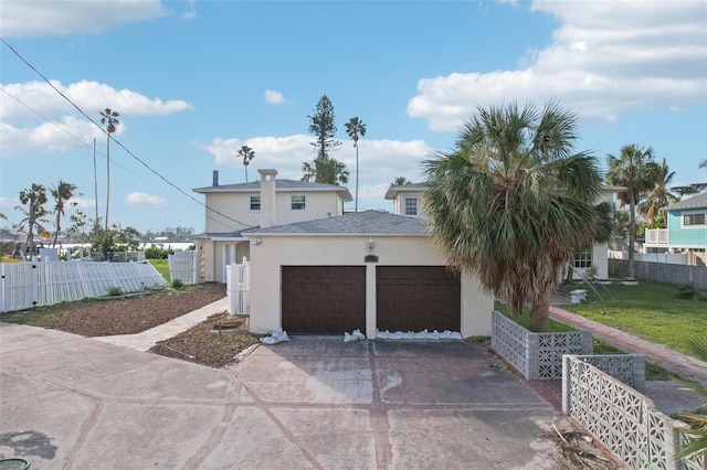 view of front of home featuring a garage