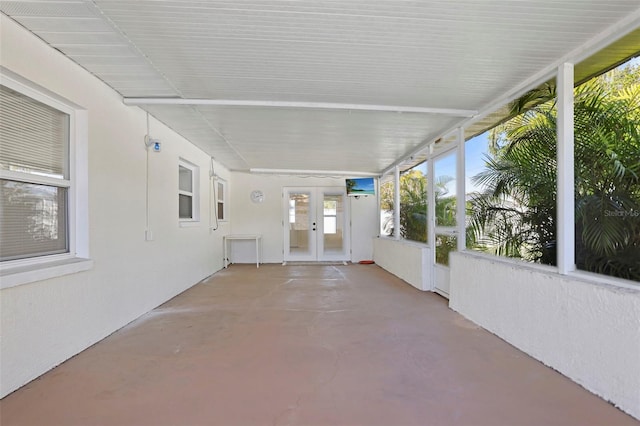 view of patio featuring french doors