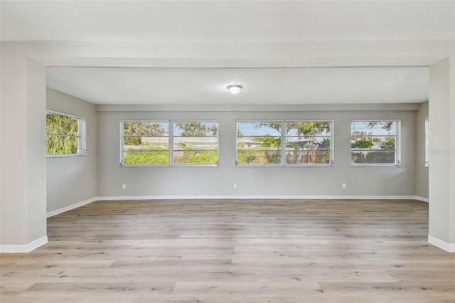 empty room featuring light hardwood / wood-style flooring