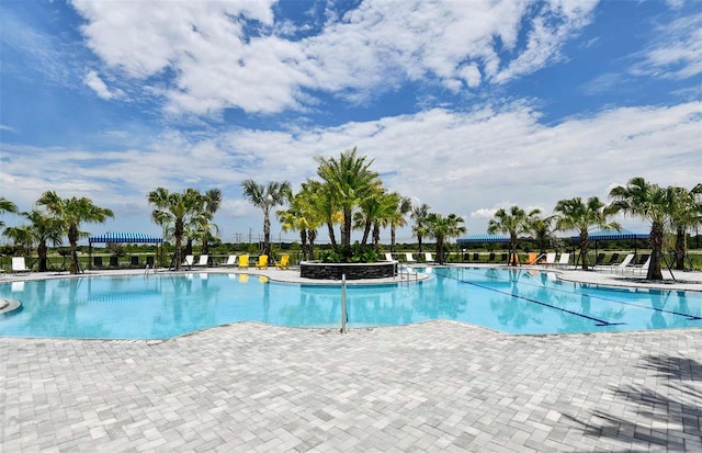 view of pool with a patio