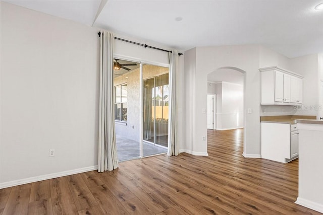 interior space featuring hardwood / wood-style flooring