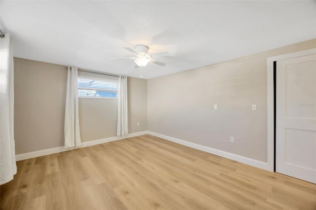 empty room featuring light hardwood / wood-style flooring