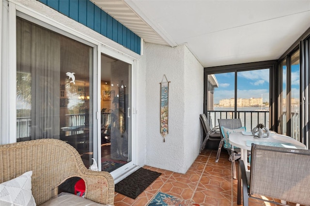 view of sunroom